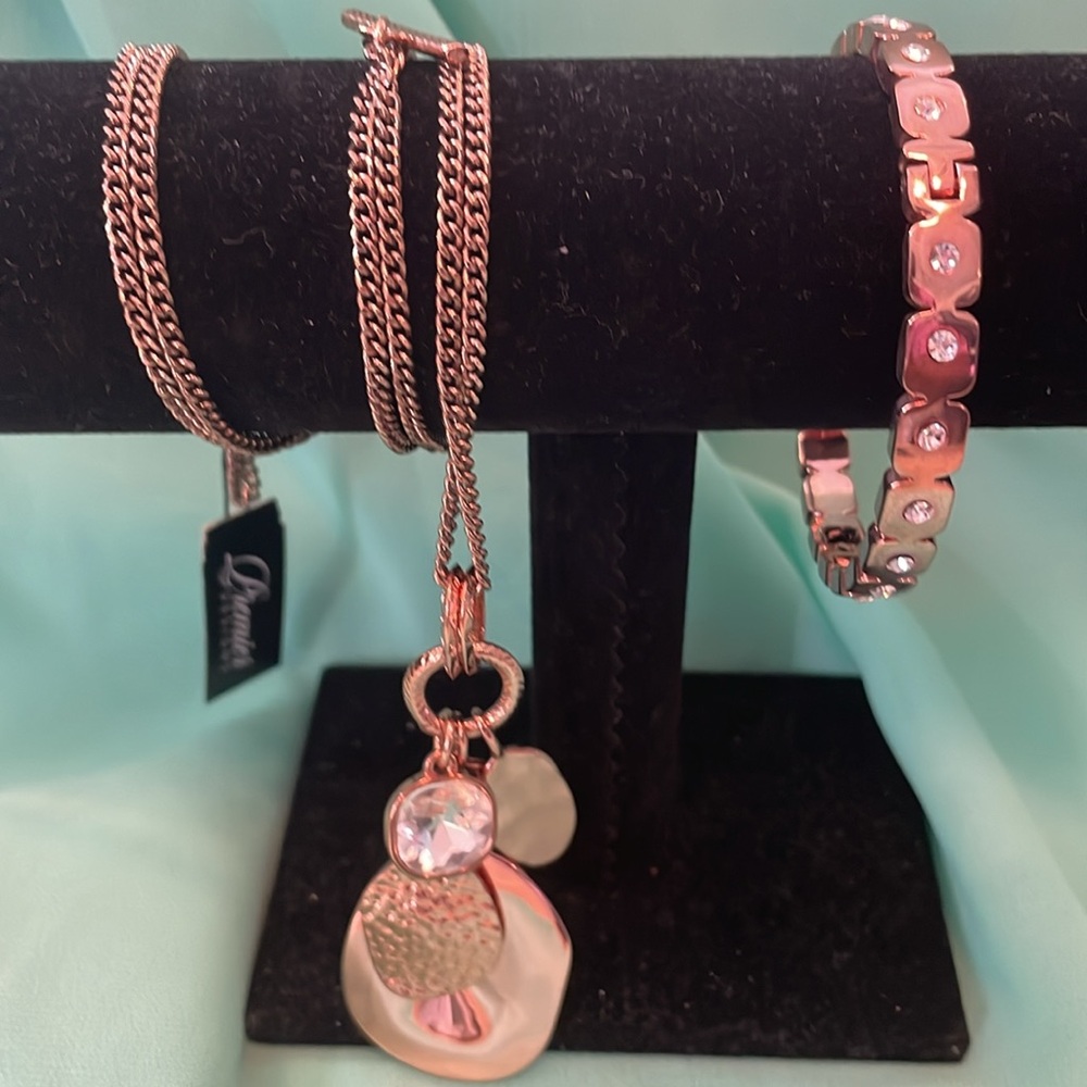 Premier Jewelry Rose Gold Bracelet and Necklace